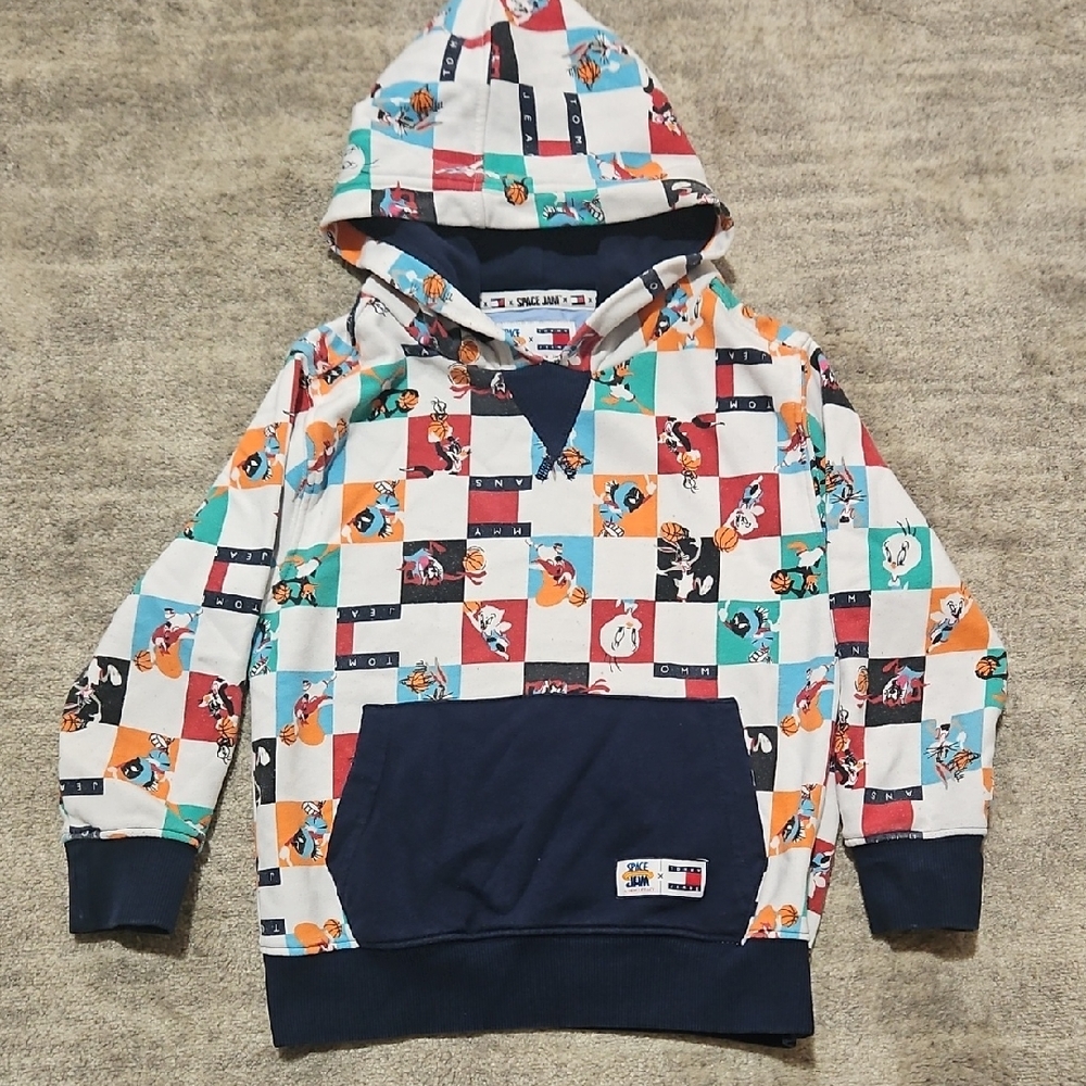 Tommy Hilfiger Space Jam Multicolor Kids Hoodie with Cartoon Print